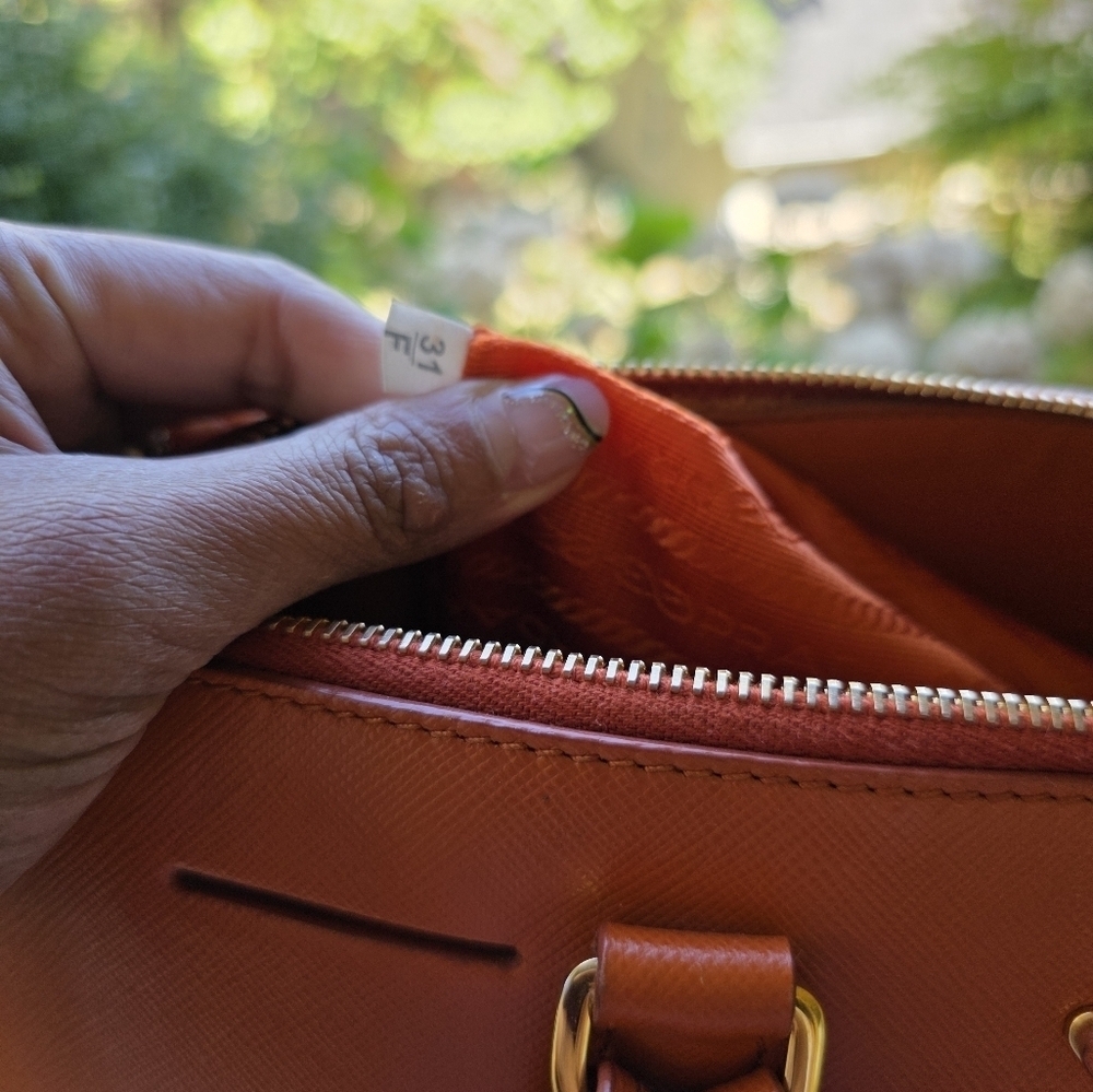 Prada Orange Leather Women's Hand Bag - Picture 2 of 16